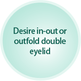 Desire in-out or outfold double eyelid